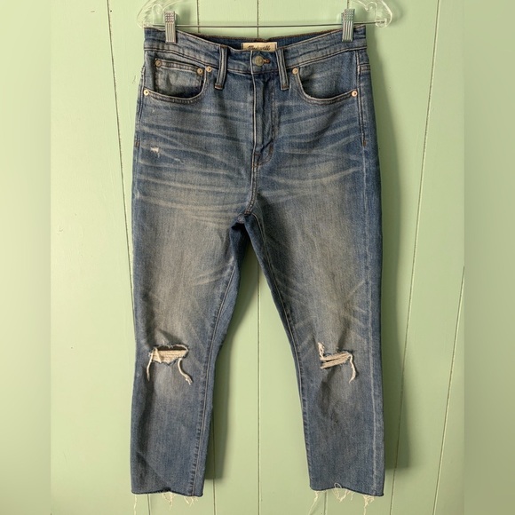 Madewell Denim - Madewell womens jeans denim high rise slim boy jean size 27 distressed